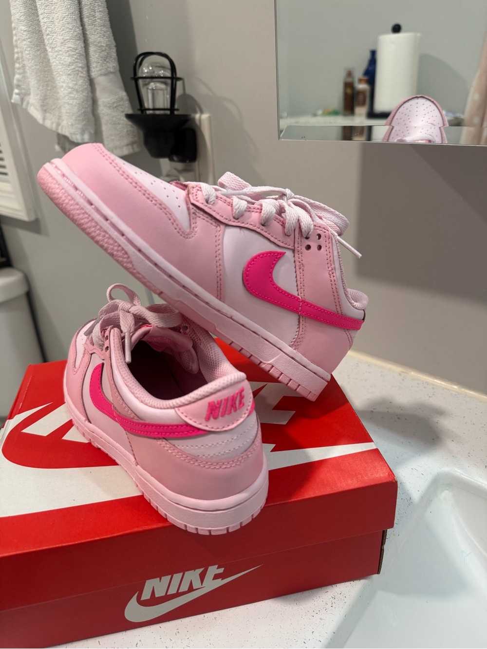 Little girls Nike Dunks brand new never worn comes w original box